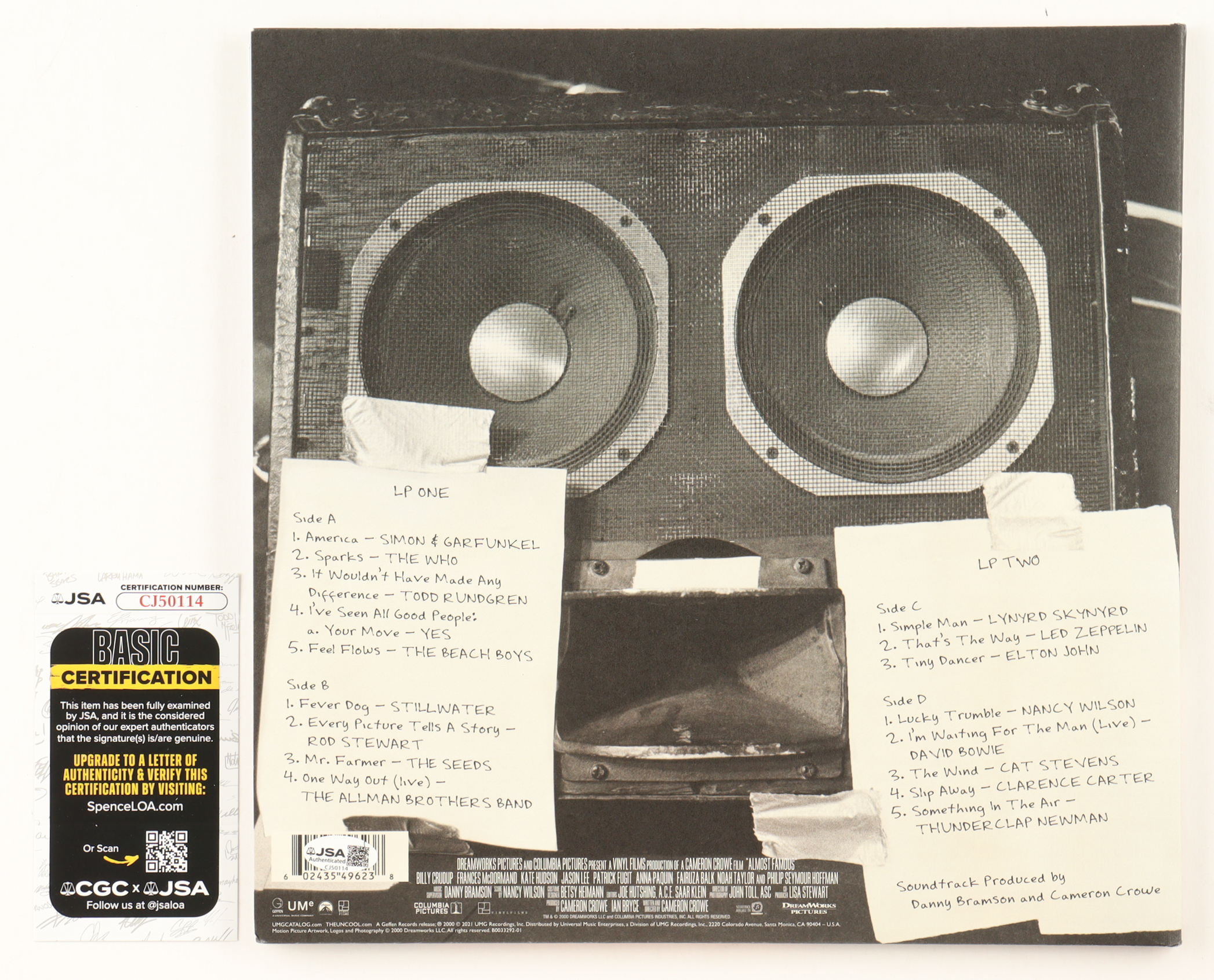 Kate Hudson Signed "Almost Famous Original Motion Picture Soundtrack" Record Album Cover With Vinyl Record (JSA) at PristineAuction.com Kate Hudson Signed "Almost Famous Original Motion Picture Soundtrack" Record Album Cover With Vinyl Record (JSA) at PristineAuction.com