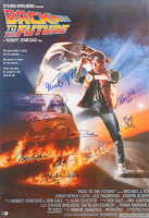 "Back to the Future" 27x40 Movie Poster Cast-Signed By (9) With Michael J. Fox, Claudia Wells, Christopher Lloyd, Thomas Wilson (Beckett) at PristineAuction.com