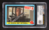 Dolph Lundgren 1985 Topps Rocky IV A Man Of Steel #33 (CGC | Autograph Graded CGC 10) at PristineAuction.com