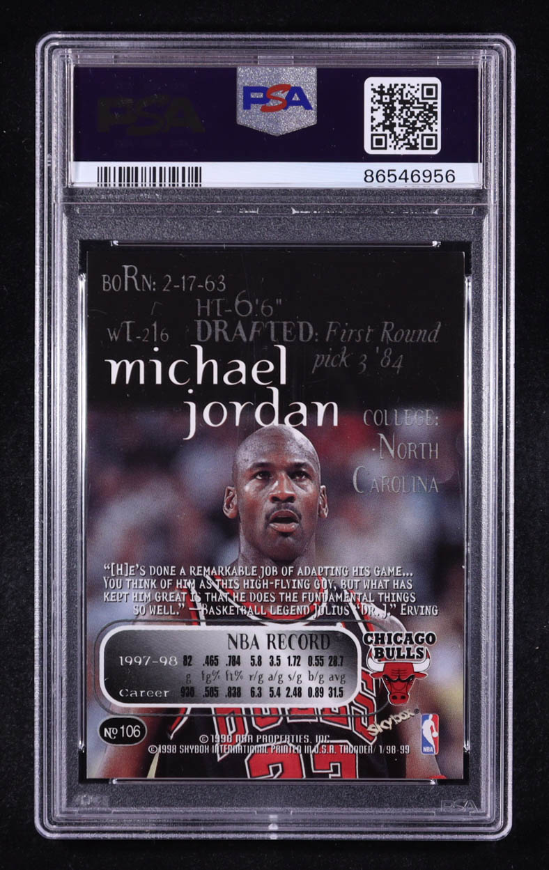 Michael Jordan 1998-99 SkyBox Thunder #106 (PSA 8) at PristineAuction.com Michael Jordan 1998-99 SkyBox Thunder #106 (PSA 8) at PristineAuction.com