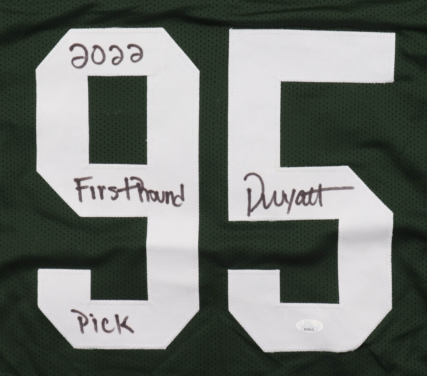 Devonte Wyatt Signed Jersey Inscribed "2022 First Round Pick" (JSA) at PristineAuction.com Devonte Wyatt Signed Jersey Inscribed "2022 First Round Pick" (JSA) at PristineAuction.com