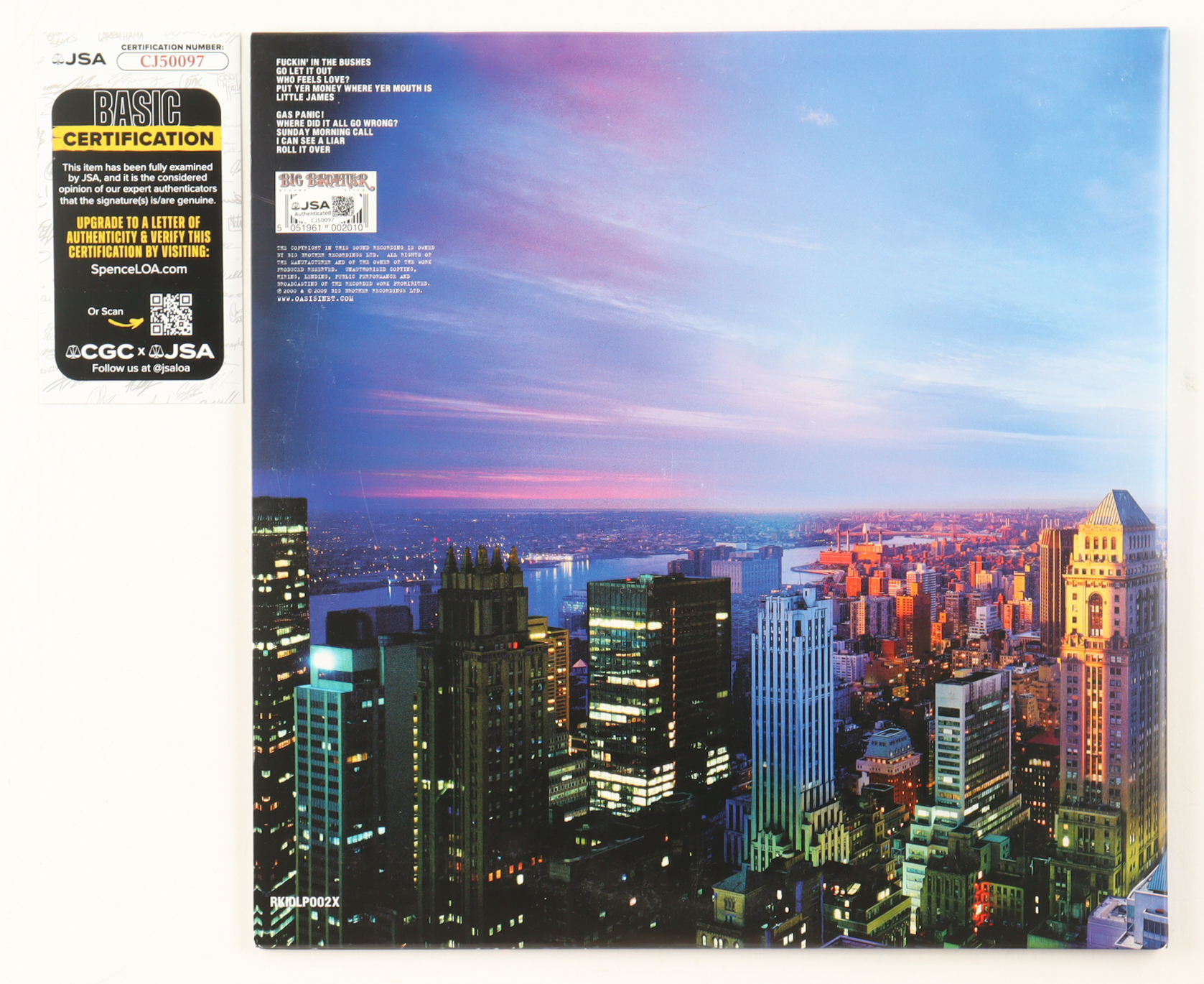 Noel Gallagher Signed Oasis "Standing On The Shoulder Of Giants" Vinyl Record Album (JSA) at PristineAuction.com Noel Gallagher Signed Oasis "Standing On The Shoulder Of Giants" Vinyl Record Album (JSA) at PristineAuction.com