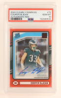 Cooper DeJean 2024 Clearly Donruss Clearly Rated Rookie Autographs Red #72 RR (PSA 10) at PristineAuction.com