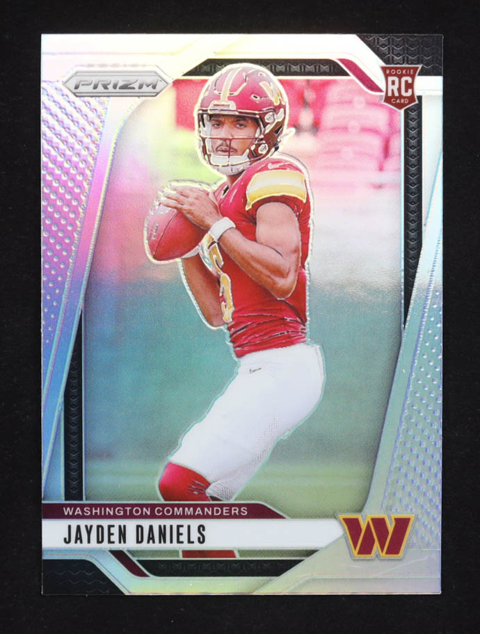 Jayden Daniels 2024 Panini Prizm Silver #347 RC at PristineAuction.com Jayden Daniels 2024 Panini Prizm Silver #347 RC at PristineAuction.com