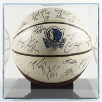 2010-11 Mavericks Logo Basketball Team-Signed With Display Case by (19) with Dirk Nowitzki, Jason Terry, Jason Kidd, Tyson Chandler (Beckett) at PristineAuction.com