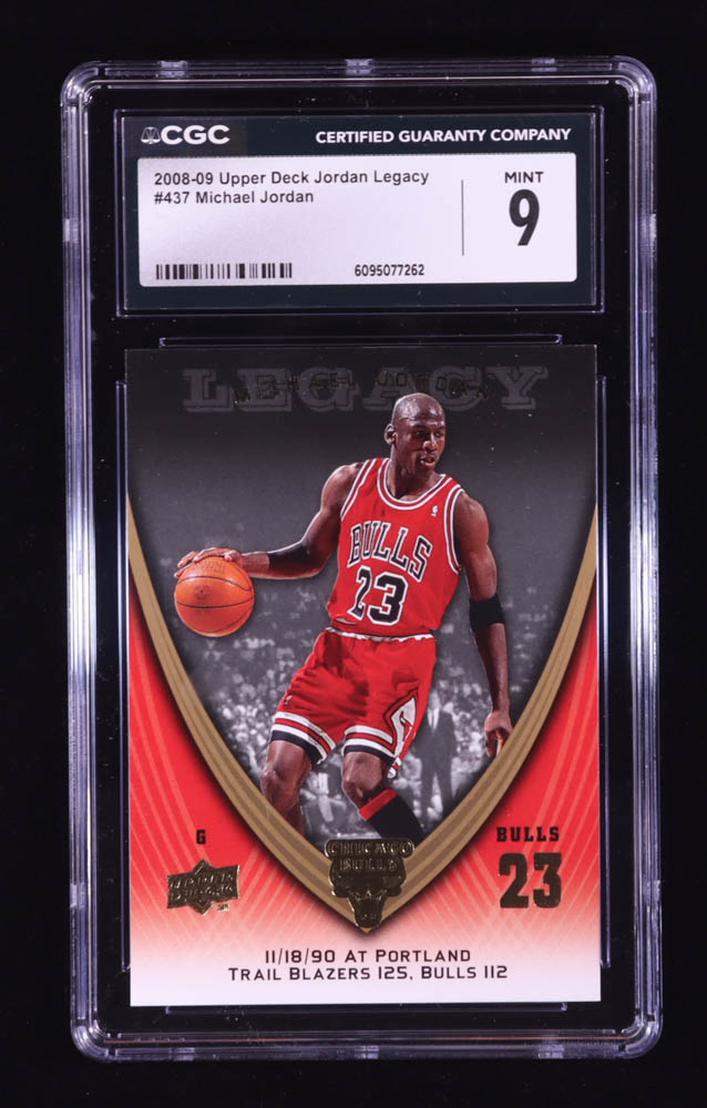 Michael Jordan 2008-09 Upper Deck Michael Jordan Legacy Collection #437 / Game 437 (CGC 9) at PristineAuction.com Michael Jordan 2008-09 Upper Deck Michael Jordan Legacy Collection #437 / Game 437 (CGC 9) at PristineAuction.com