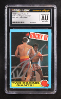 Dolph Lundgren 1985 Topps Rocky IV Two Raging Giants! #46 (CGC | Autograph Graded CGC 10) at PristineAuction.com