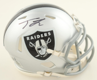 Tre Tucker Signed Raiders Speed Mini Helmet (Beckett) at PristineAuction.com