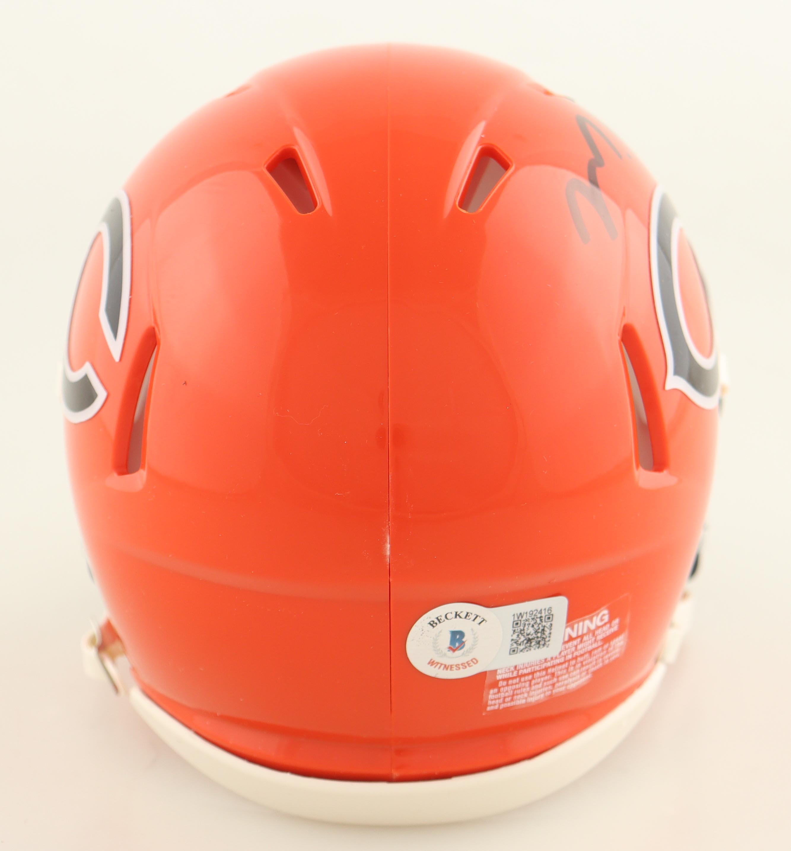 Montez Sweat Signed Bears Orange Alternate Speed Mini Helmet (Beckett) at PristineAuction.com Montez Sweat Signed Bears Orange Alternate Speed Mini Helmet (Beckett) at PristineAuction.com