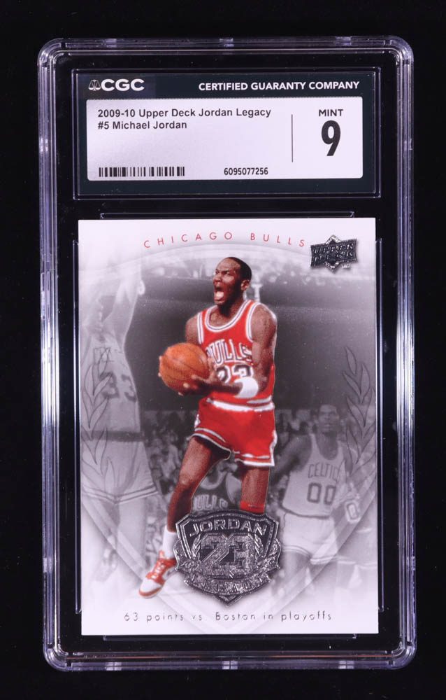 Michael Jordan 2009-10 Upper Deck Michael Jordan Legacy Collection #5 (CGC 9) at PristineAuction.com Michael Jordan 2009-10 Upper Deck Michael Jordan Legacy Collection #5 (CGC 9) at PristineAuction.com