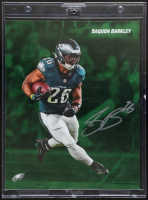 Saquon Barkley 2024 Under Wraps Emanate 1st Edition 8x10 Autographs Green #41/99 (Fanatics) at PristineAuction.com