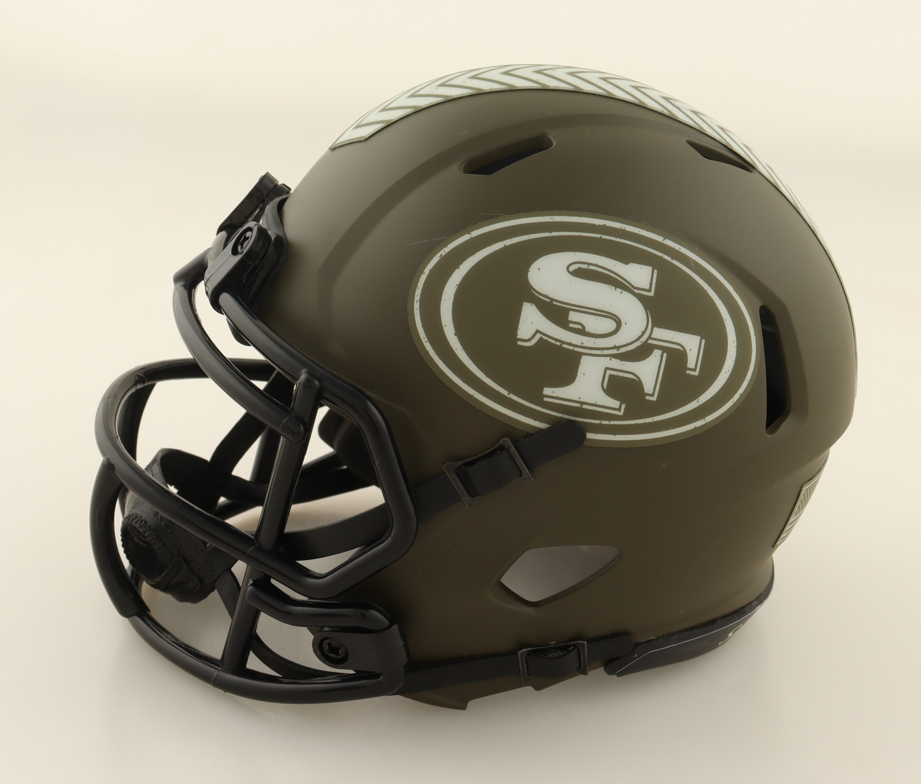 Azeez Al-Shaair Signed 49ers Salute To Service Alternate Speed Mini Helmet (Beckett) at PristineAuction.com Azeez Al-Shaair Signed 49ers Salute To Service Alternate Speed Mini Helmet (Beckett) at PristineAuction.com