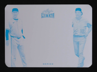 Bruce Bochy / Tony La Russa 2024 Leaf Metal Signature Series Multi-Sport Cyan Plate #DS6 #1/1 at PristineAuction.com