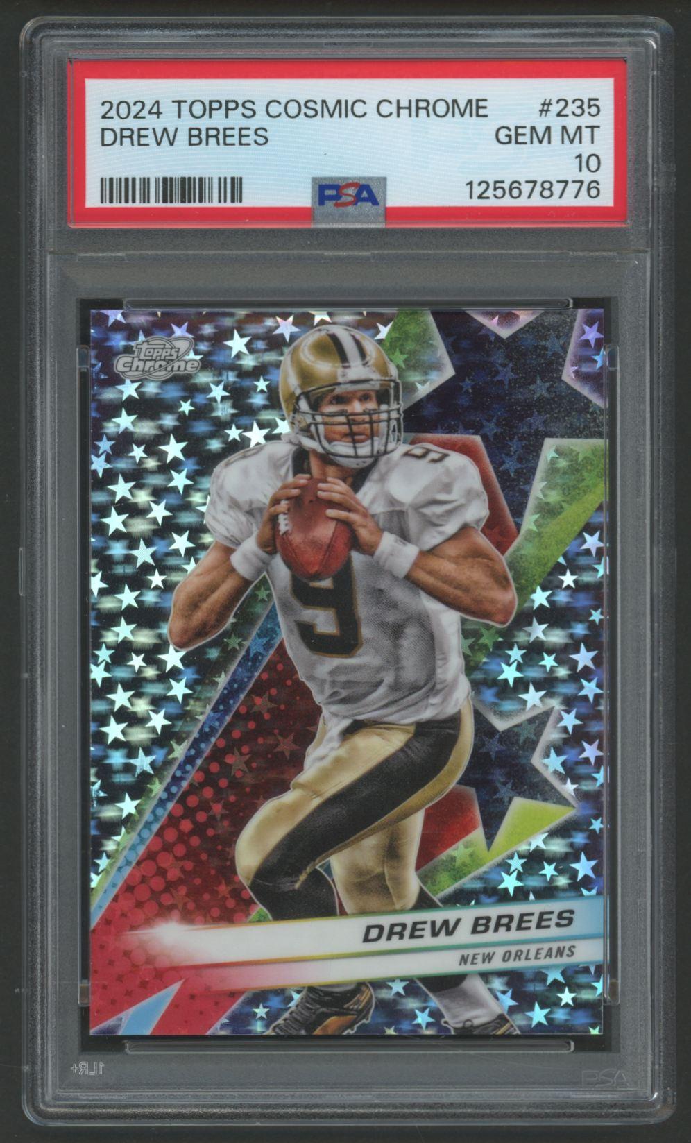 Drew Brees 2024 Topps Cosmic Chrome #235 (PSA 10) at PristineAuction.com Drew Brees 2024 Topps Cosmic Chrome #235 (PSA 10) at PristineAuction.com