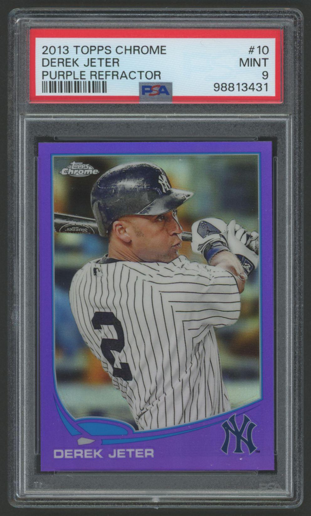 Derek Jeter 2013 Topps Chrome Purple Refractor #10 (PSA 9) at PristineAuction.com Derek Jeter 2013 Topps Chrome Purple Refractor #10 (PSA 9) at PristineAuction.com
