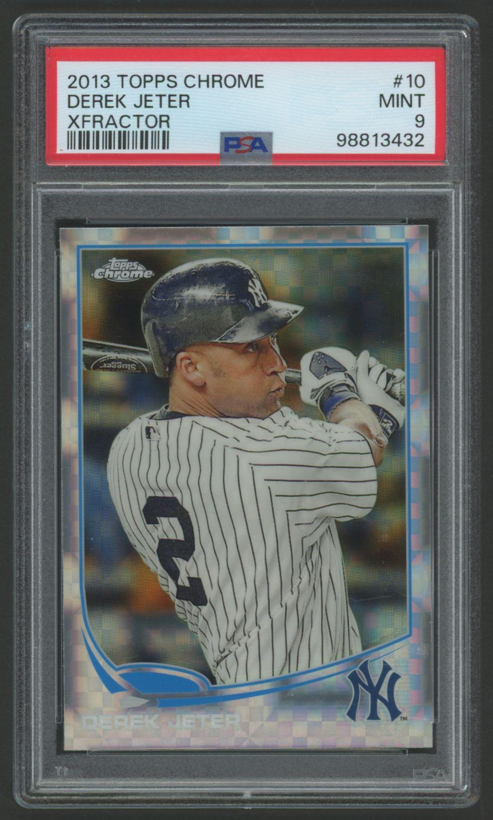Derek Jeter 2013 Topps Chrome XFractor #10 (PSA 9) at PristineAuction.com Derek Jeter 2013 Topps Chrome XFractor #10 (PSA 9) at PristineAuction.com