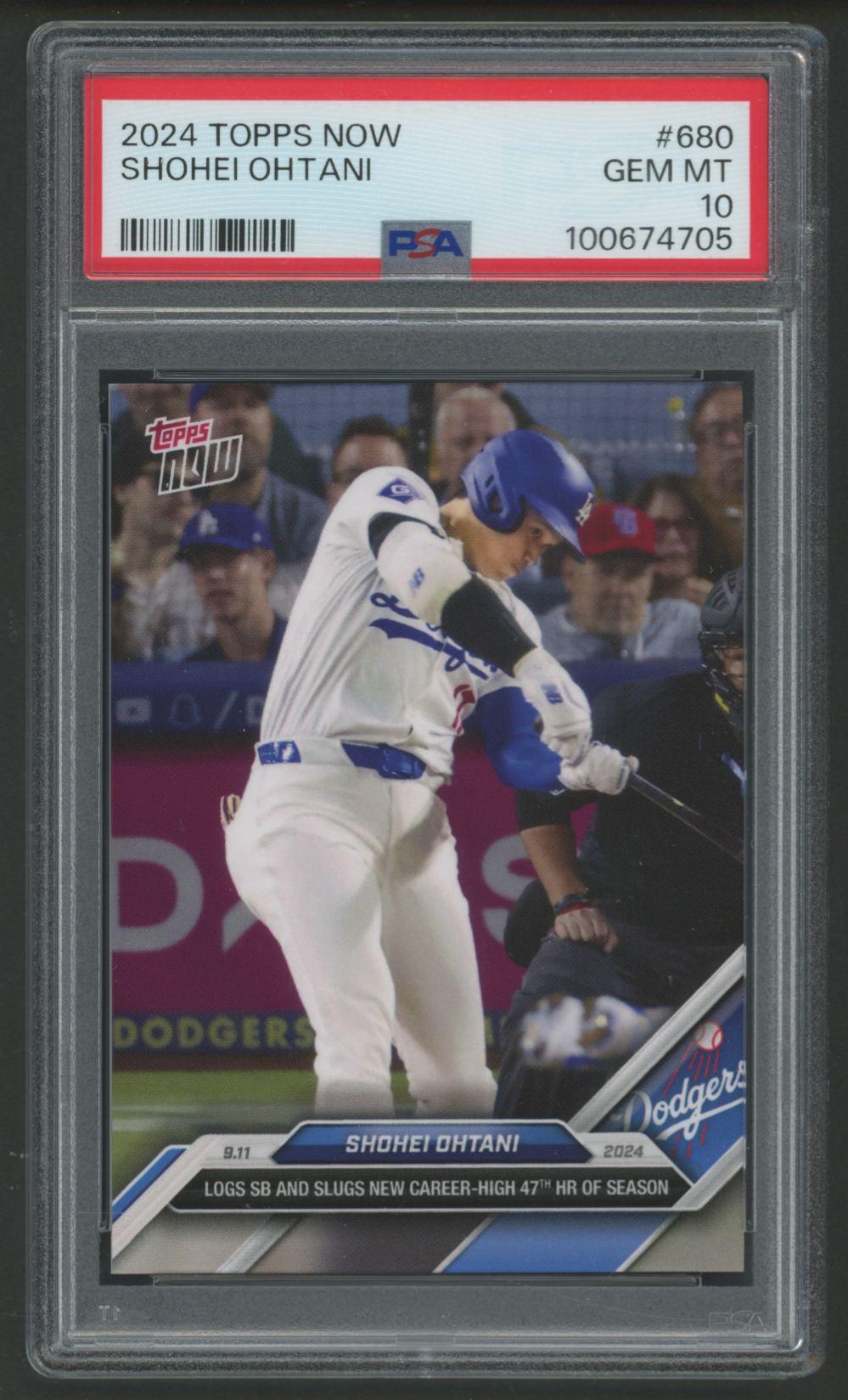 Shohei Ohtani 2024 Topps Now #680 (PSA 10) at PristineAuction.com Shohei Ohtani 2024 Topps Now #680 (PSA 10) at PristineAuction.com