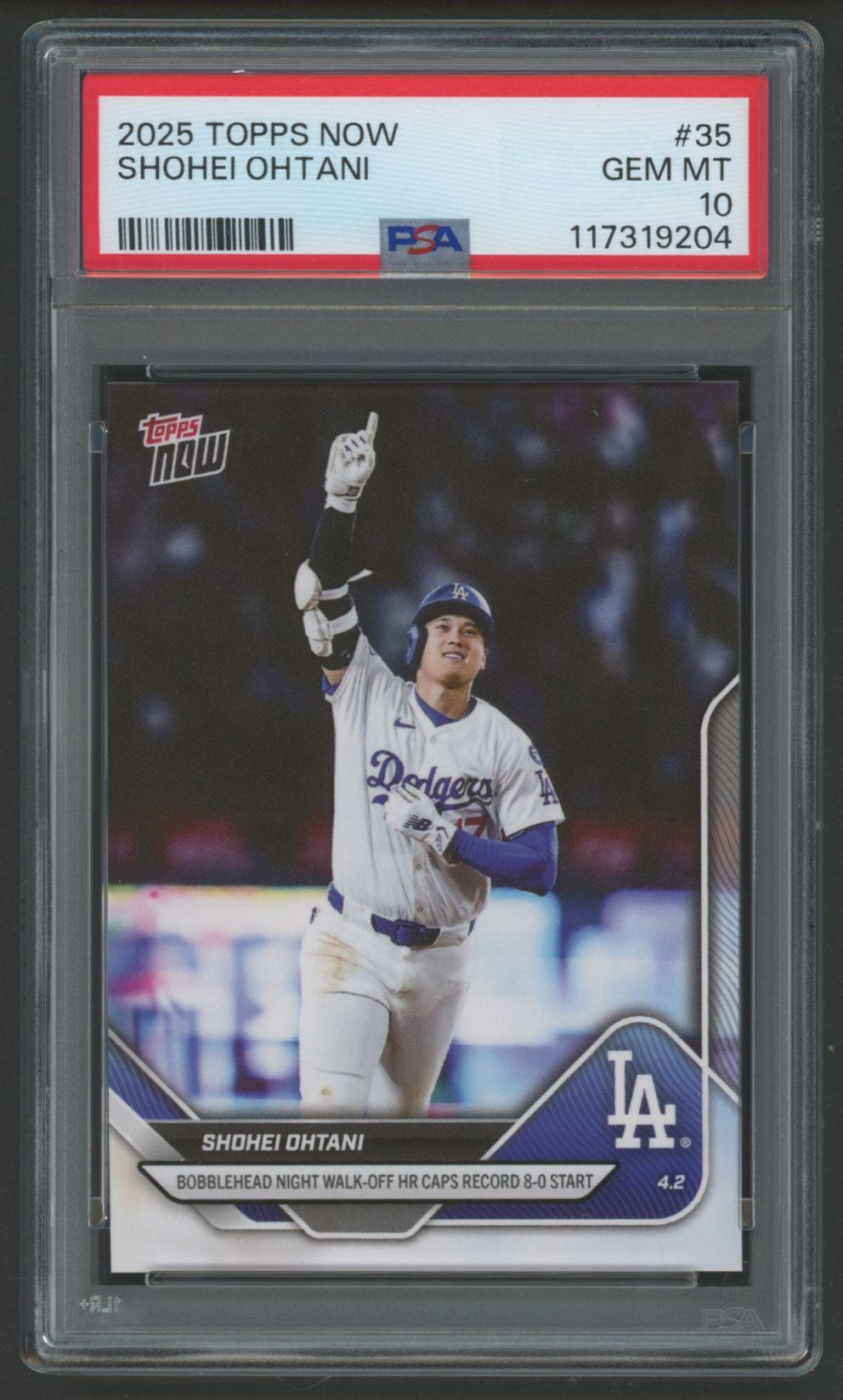 Shohei Ohtani 2025 Topps Now #35 (PSA 10) at PristineAuction.com Shohei Ohtani 2025 Topps Now #35 (PSA 10) at PristineAuction.com