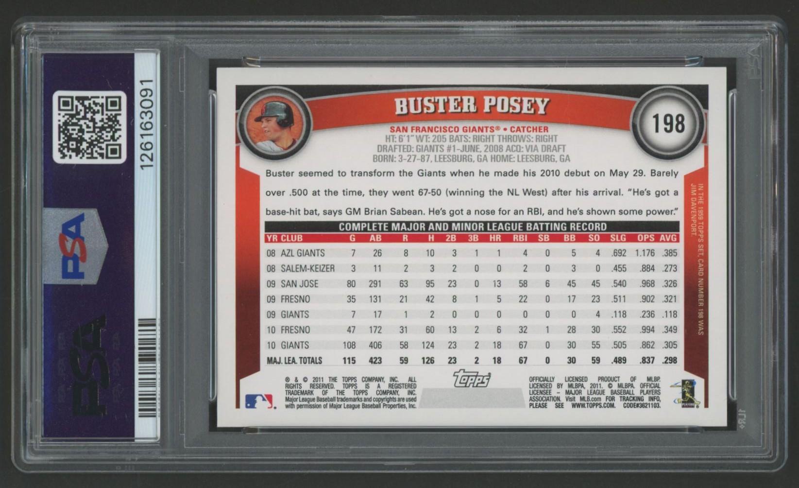 Buster Posey 2011 Topps #198 (PSA 10) at PristineAuction.com Buster Posey 2011 Topps #198 (PSA 10) at PristineAuction.com