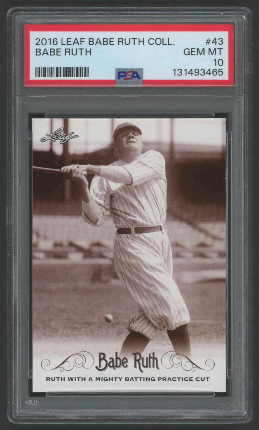 Babe Ruth 2016 Leaf Babe Ruth Collection #43 (PSA 10) at PristineAuction.com Babe Ruth 2016 Leaf Babe Ruth Collection #43 (PSA 10) at PristineAuction.com