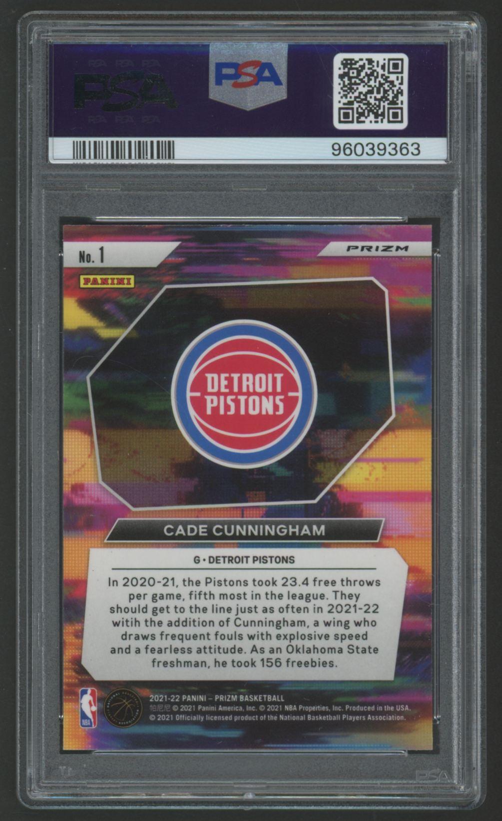 Cade Cunningham 2021 Panini Prizm Instant Impact Green #1 RC (PSA 10) at PristineAuction.com Cade Cunningham 2021 Panini Prizm Instant Impact Green #1 RC (PSA 10) at PristineAuction.com