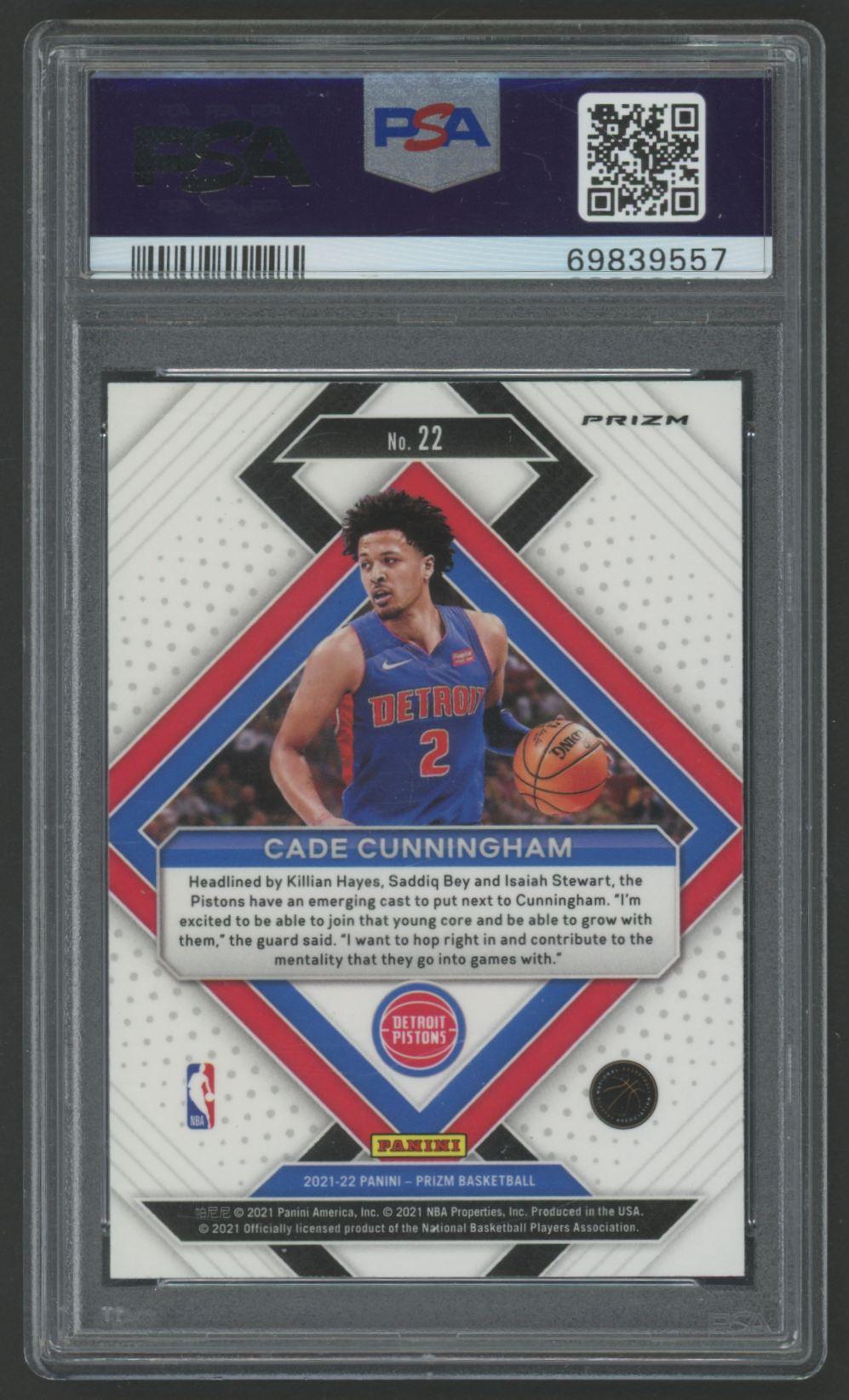 Cade Cunningham 2021 Panini Prizm Emergent Silver #22 (PSA 10) at PristineAuction.com Cade Cunningham 2021 Panini Prizm Emergent Silver #22 (PSA 10) at PristineAuction.com