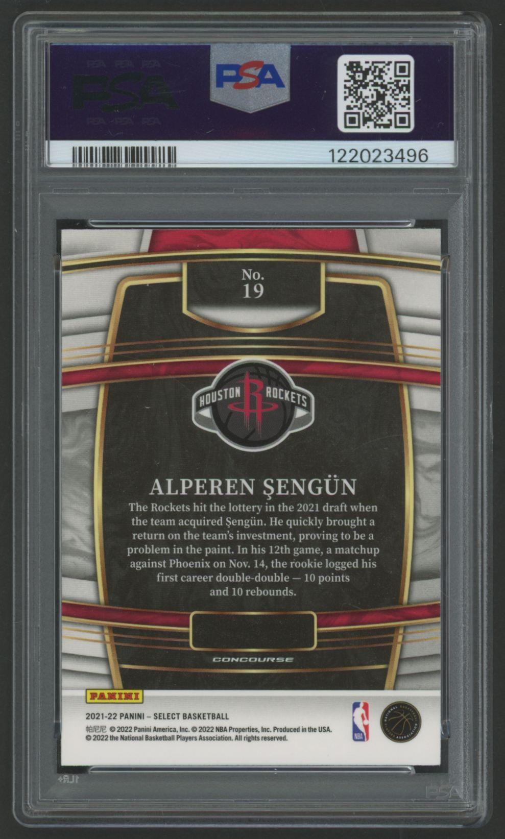 Alperen Sengun 2021 Panini Select #19 (PSA 10) at PristineAuction.com Alperen Sengun 2021 Panini Select #19 (PSA 10) at PristineAuction.com