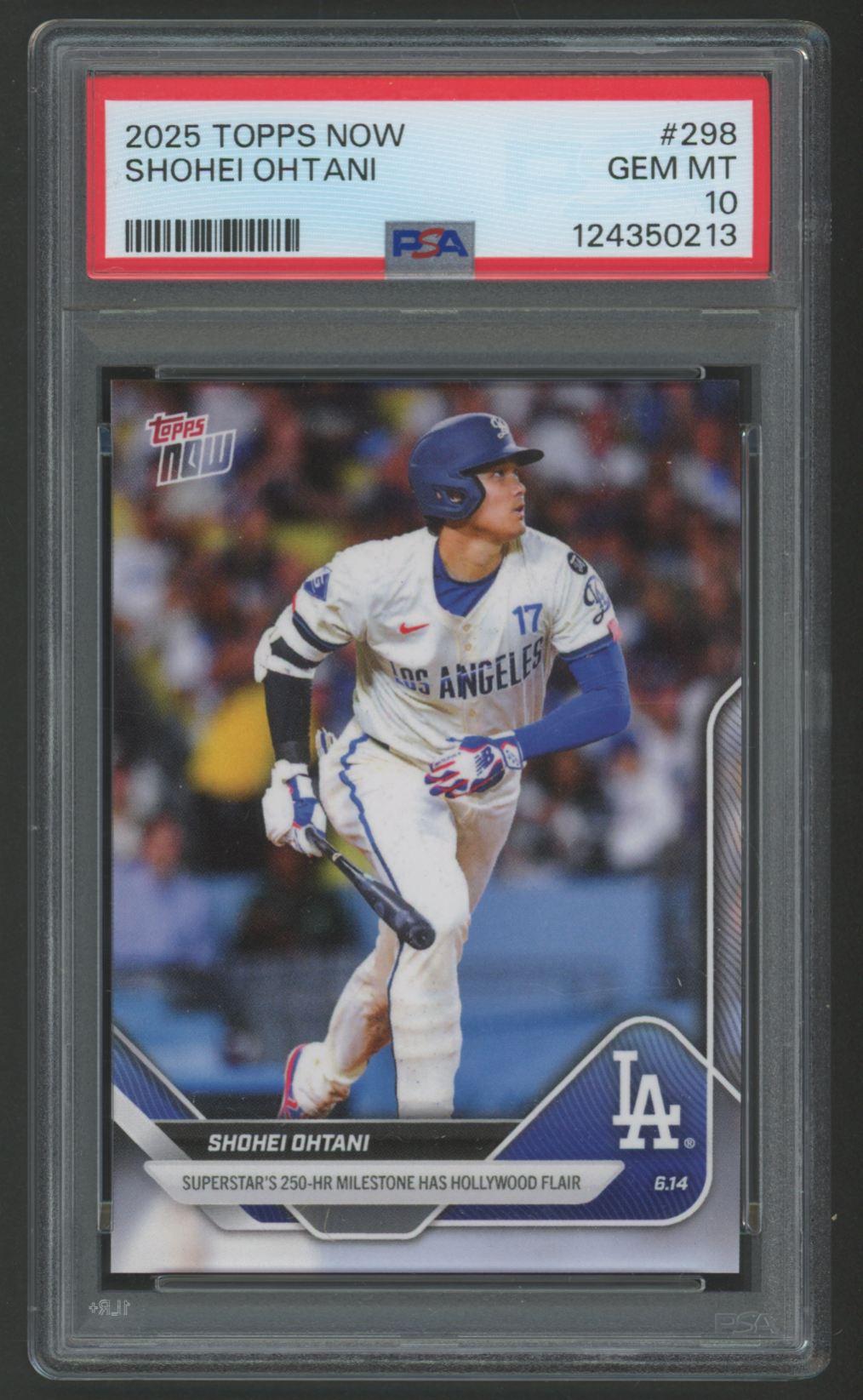 Shohei Ohtani 2025 Topps Now #298 (PSA 10) at PristineAuction.com Shohei Ohtani 2025 Topps Now #298 (PSA 10) at PristineAuction.com