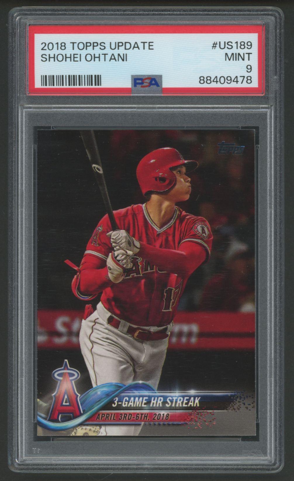 Shohei Ohtani 2018 Topps Update #US189 RC (PSA 9) at PristineAuction.com Shohei Ohtani 2018 Topps Update #US189 RC (PSA 9) at PristineAuction.com