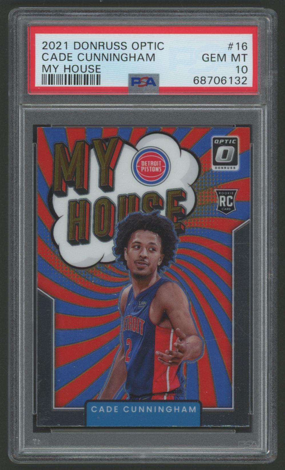 Cade Cunningham 2021 Donruss Optic My House #16 RC (PSA 10) at PristineAuction.com Cade Cunningham 2021 Donruss Optic My House #16 RC (PSA 10) at PristineAuction.com