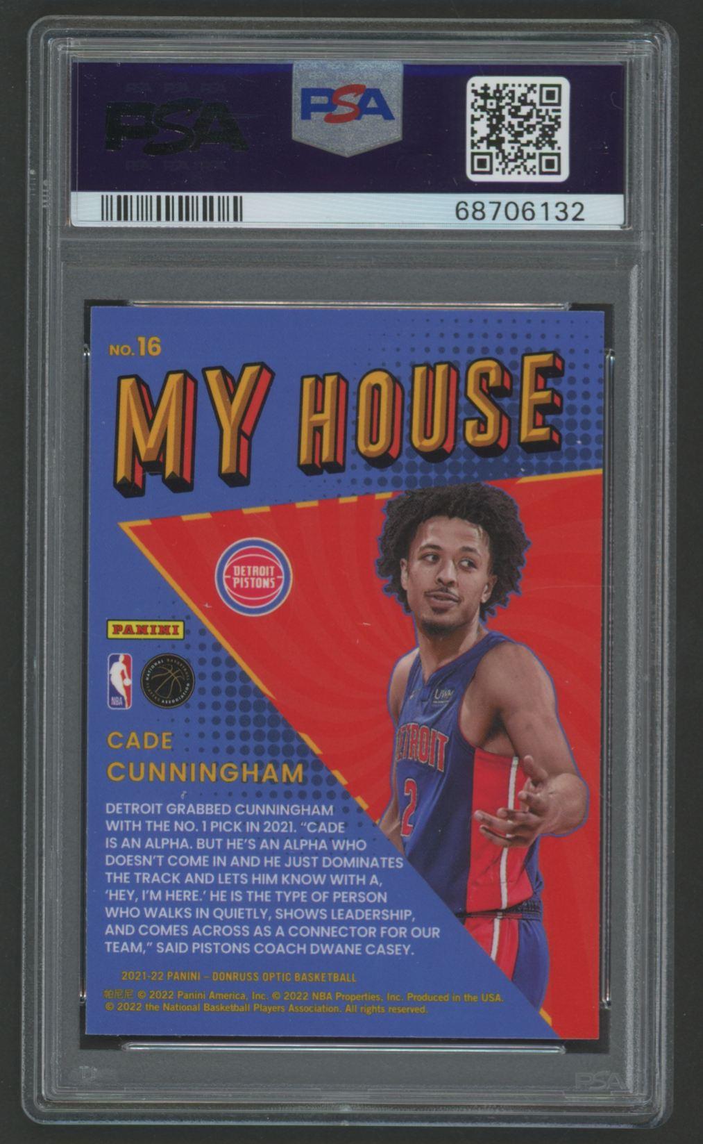 Cade Cunningham 2021 Donruss Optic My House #16 RC (PSA 10) at PristineAuction.com Cade Cunningham 2021 Donruss Optic My House #16 RC (PSA 10) at PristineAuction.com