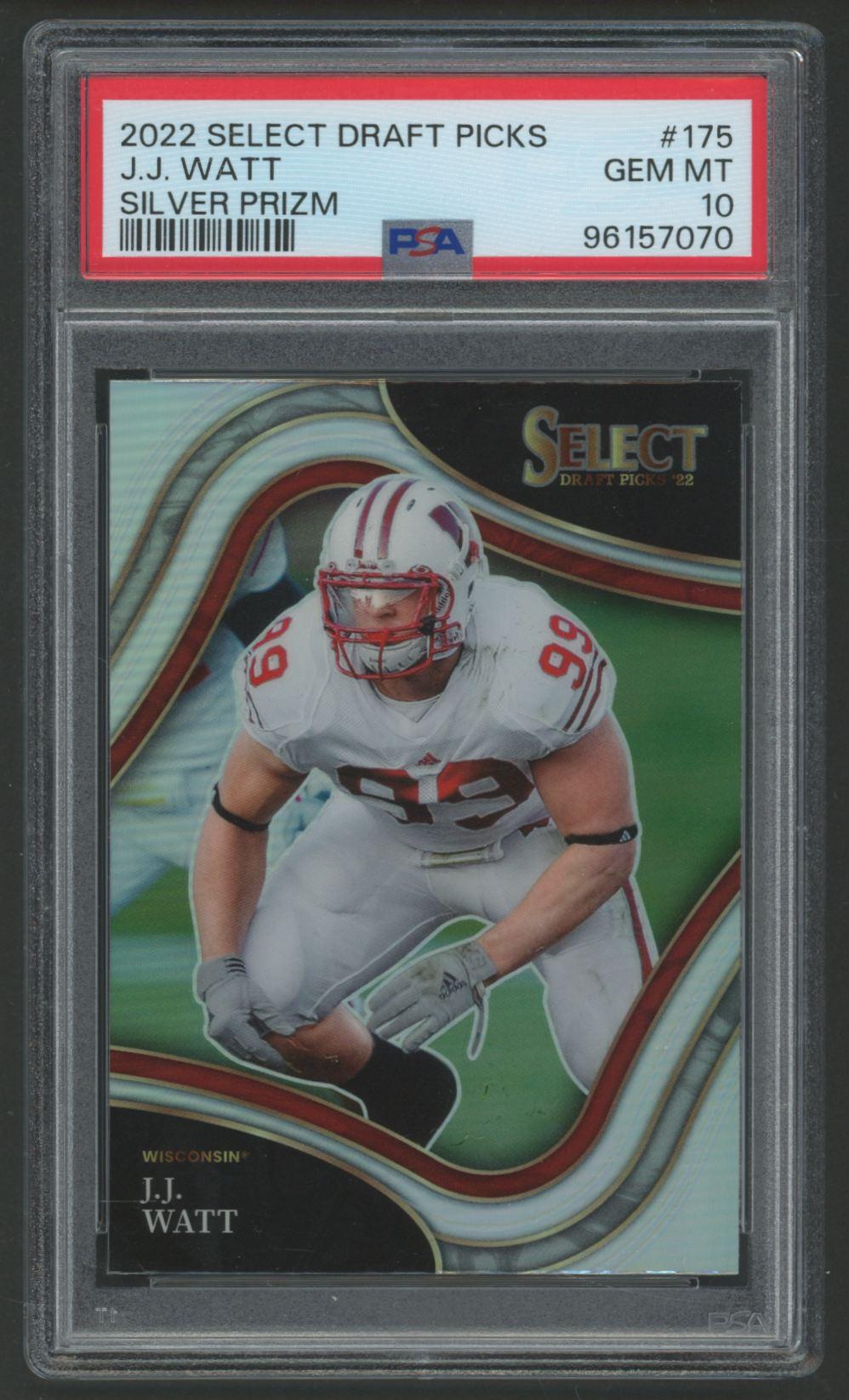 JJ Watt 2022 Select Draft Picks Silver Prizm #175 (PSA 10) at PristineAuction.com JJ Watt 2022 Select Draft Picks Silver Prizm #175 (PSA 10) at PristineAuction.com