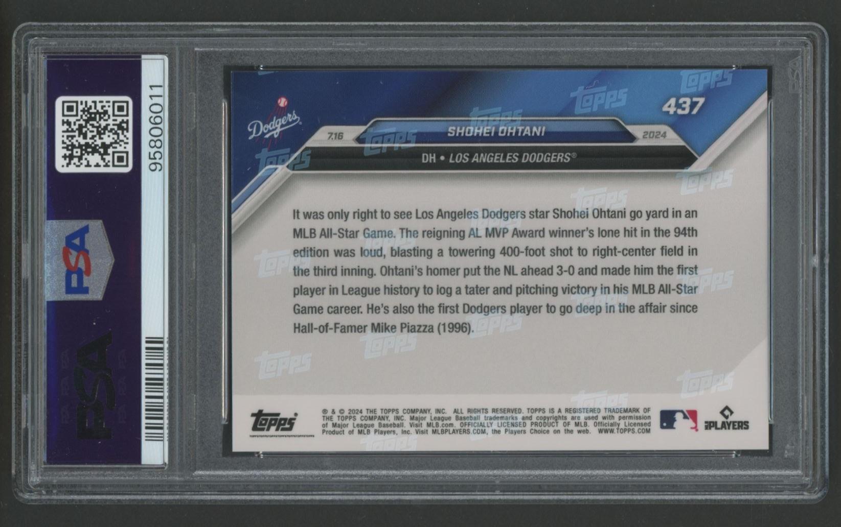 Shohei Ohtani 2024 Topps Now #437 (PSA 10) at PristineAuction.com Shohei Ohtani 2024 Topps Now #437 (PSA 10) at PristineAuction.com