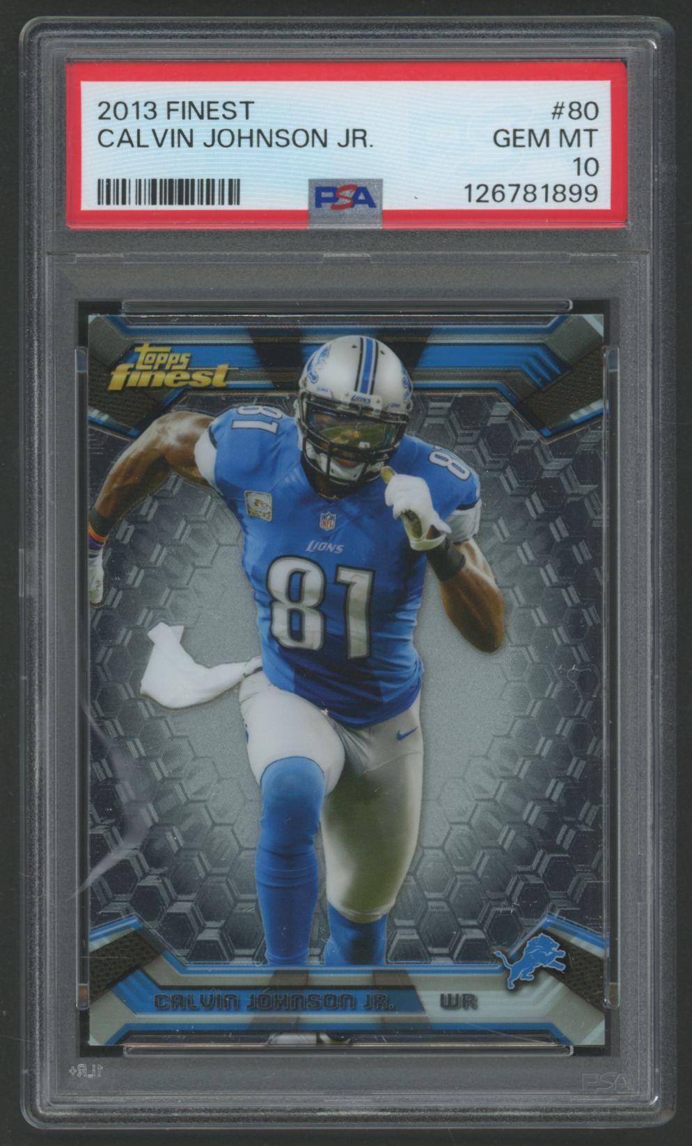 Calvin Johnson 2013 Finest #80 (PSA 10) at PristineAuction.com Calvin Johnson 2013 Finest #80 (PSA 10) at PristineAuction.com