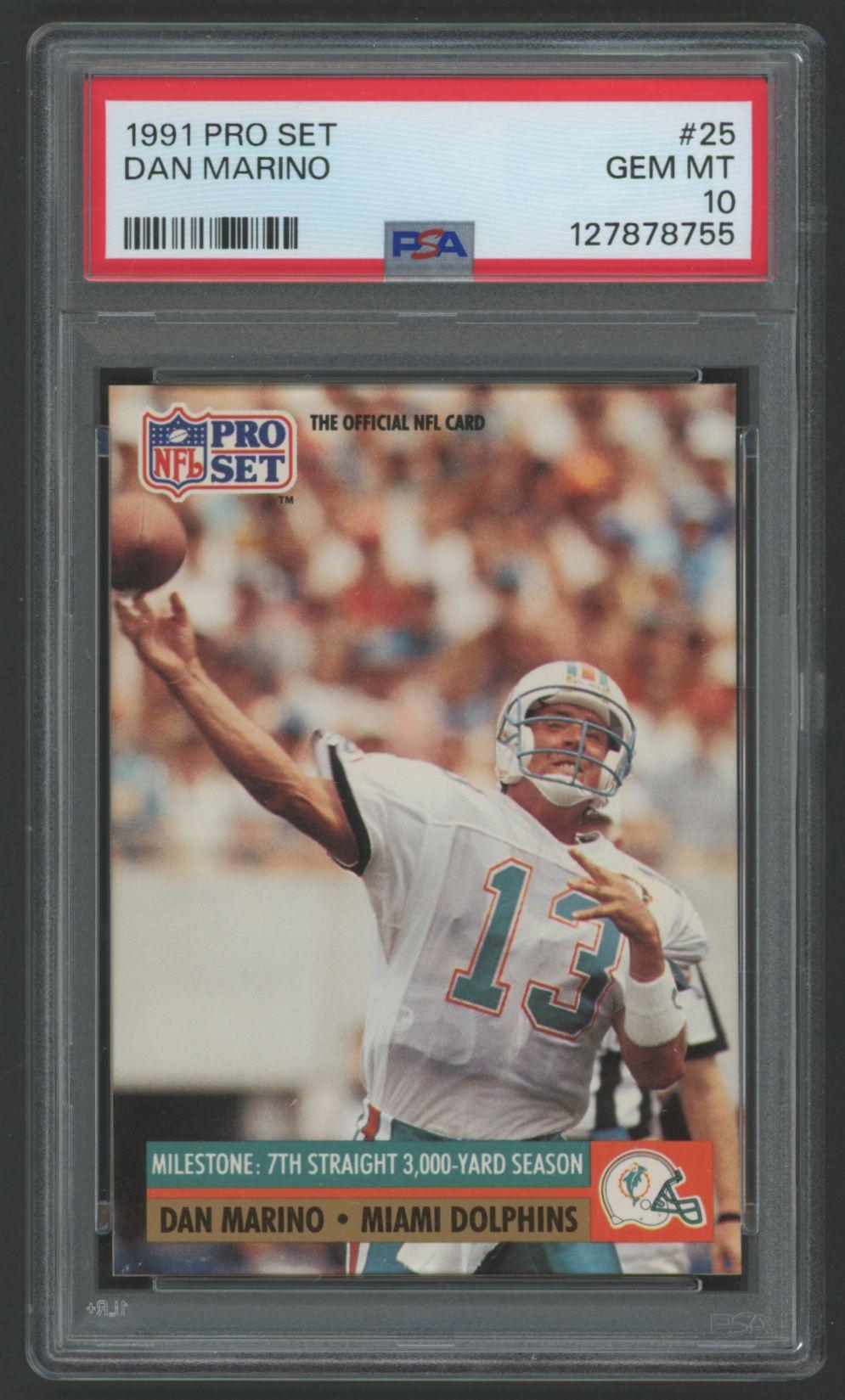 Dan Marino 1991 Pro Set #25 (PSA 10) at PristineAuction.com Dan Marino 1991 Pro Set #25 (PSA 10) at PristineAuction.com