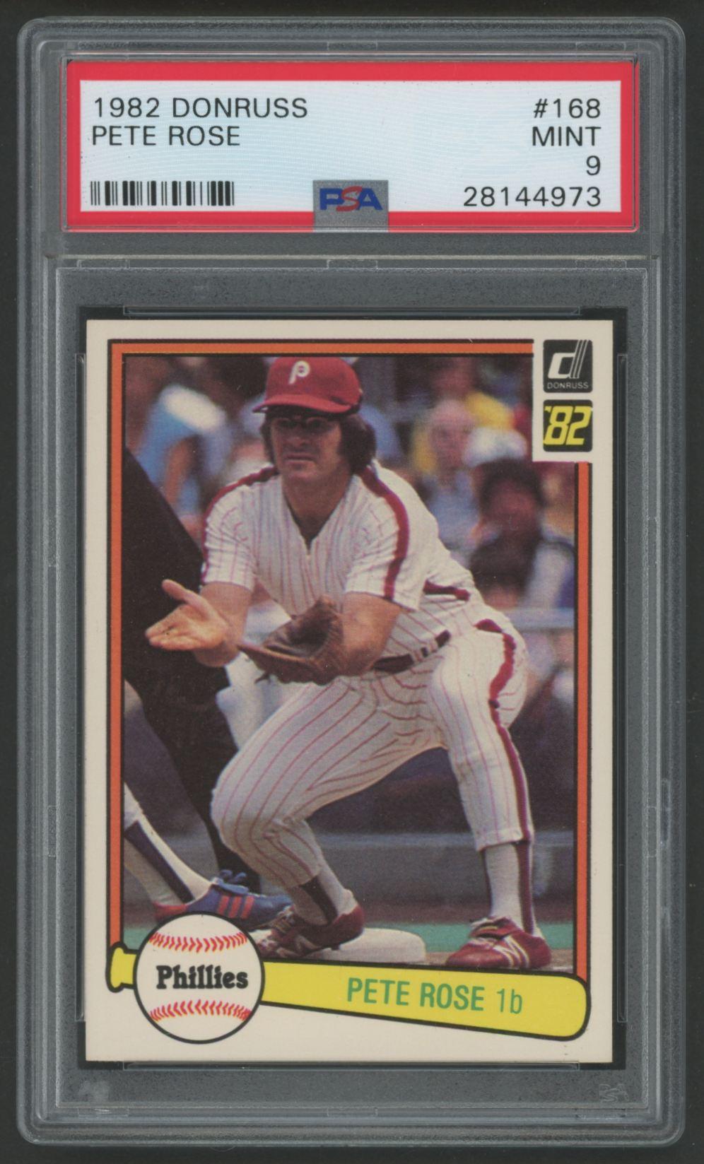 Pete Rose 1982 Donruss #168 (PSA 9) at PristineAuction.com Pete Rose 1982 Donruss #168 (PSA 9) at PristineAuction.com