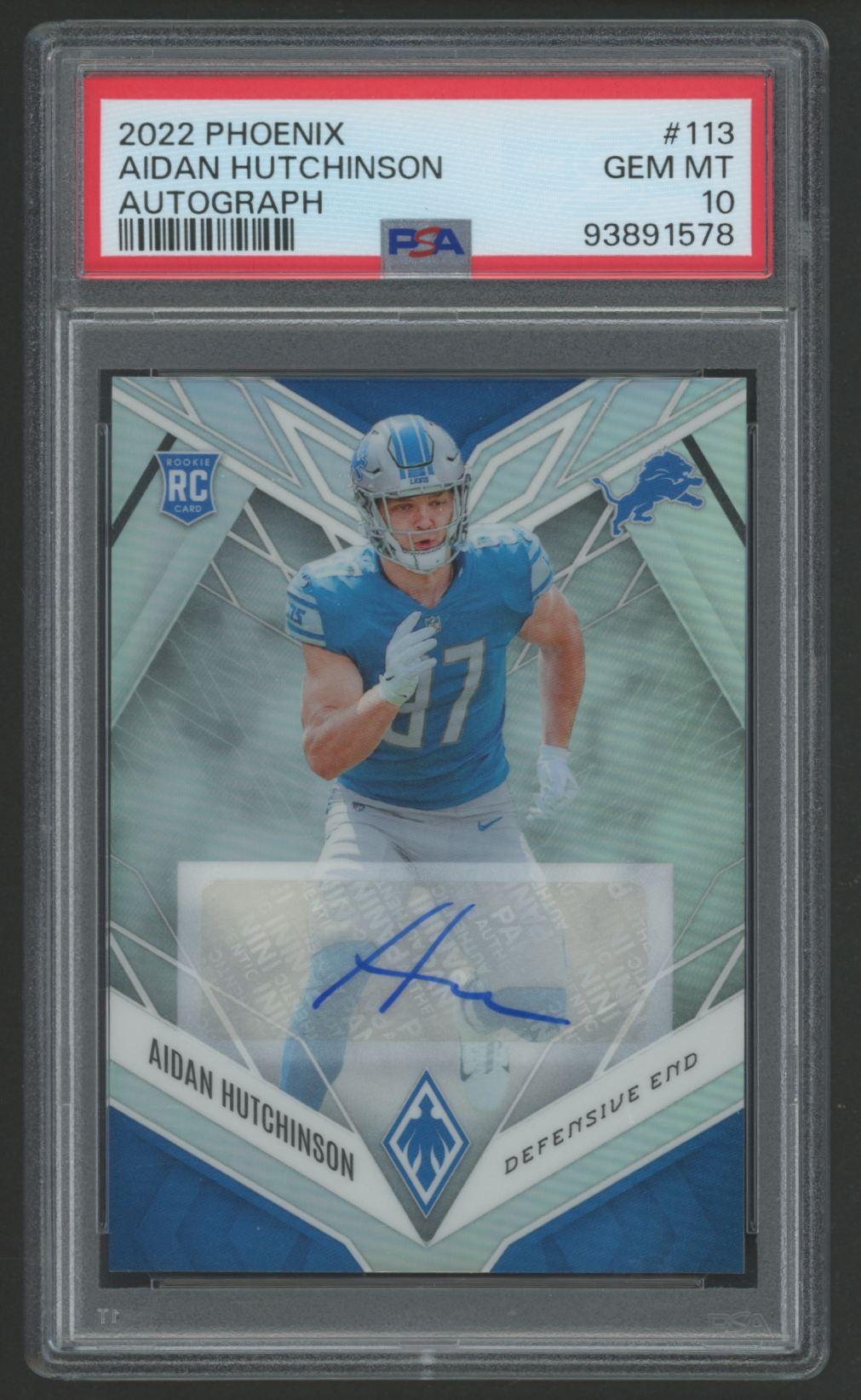 Aidan Hutchinson 2022 Phoenix Autograph #113 RC (PSA 10) at PristineAuction.com Aidan Hutchinson 2022 Phoenix Autograph #113 RC (PSA 10) at PristineAuction.com