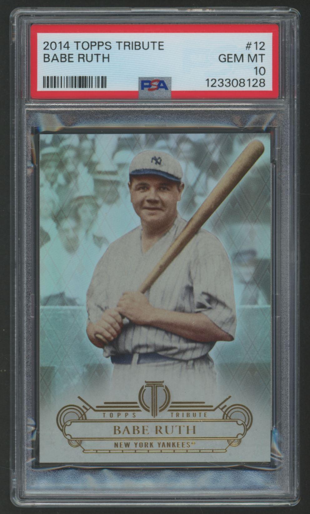 Babe Ruth 2014 Topps Tribute #12 (PSA 10) at PristineAuction.com Babe Ruth 2014 Topps Tribute #12 (PSA 10) at PristineAuction.com