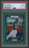 Ken Griffey Jr. 2024 Panini Prizm Green Scope #171 #48/75 (PSA 10) at PristineAuction.com