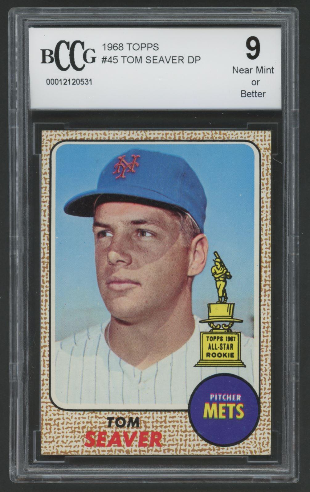 Tom Seaver 1968 Topps #45 (BCCG 9) at PristineAuction.com Tom Seaver 1968 Topps #45 (BCCG 9) at PristineAuction.com