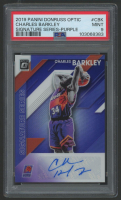 Charles Barkley 2019 Donruss Optic Signature Series Purple #CBK (PSA 9) at PristineAuction.com