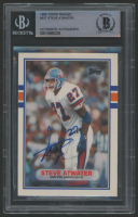 Steve Atwater Signed 1989 Topps Traded #52T (BGS) at PristineAuction.com