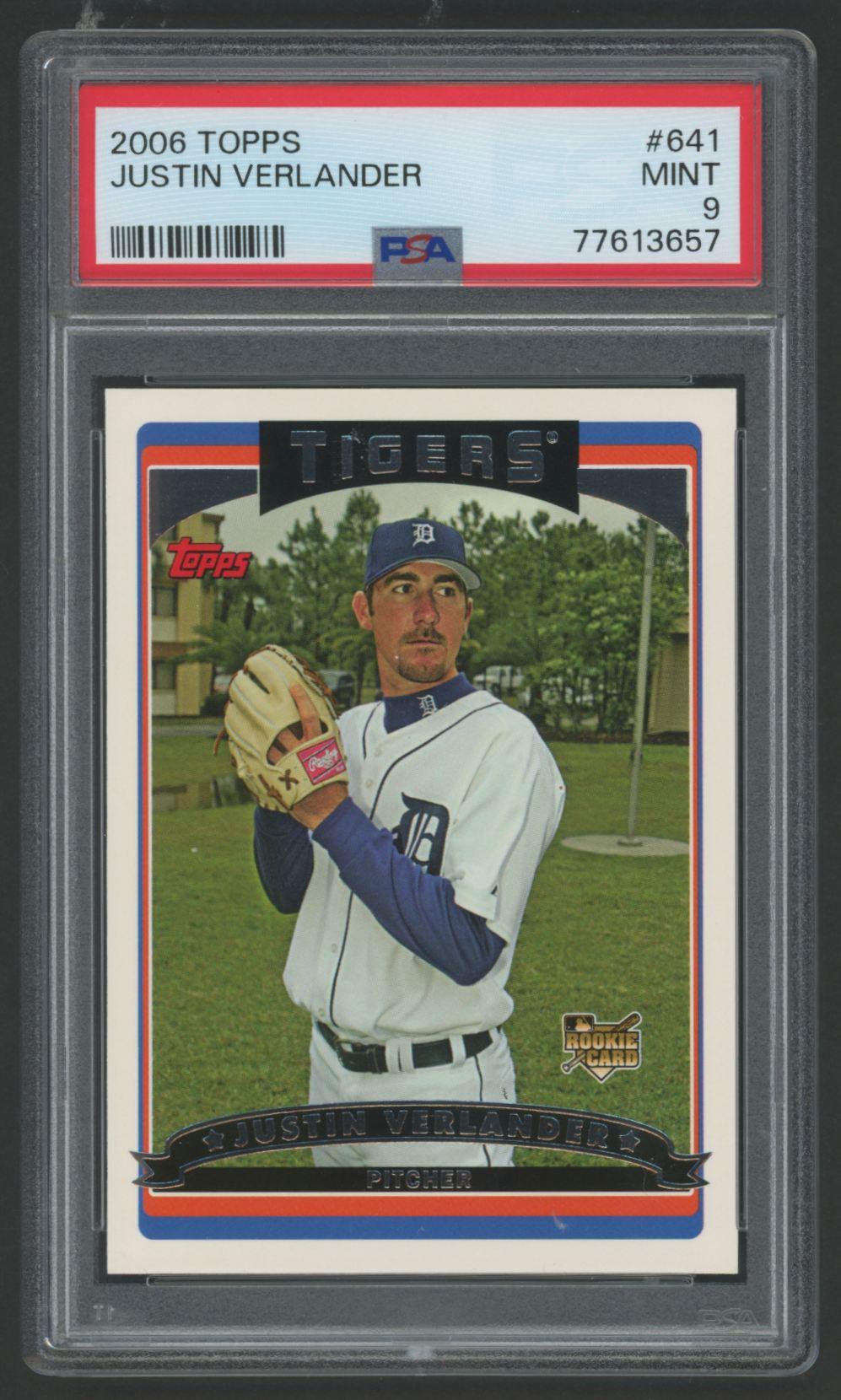 Justin Verlander 2006 Topps #641 RC (PSA 9) at PristineAuction.com Justin Verlander 2006 Topps #641 RC (PSA 9) at PristineAuction.com