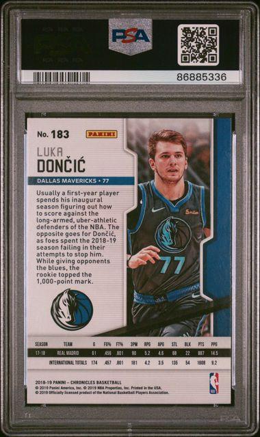 Luka Doncic 2018-19 Panini Chronicles #183 (PSA 9) at PristineAuction.com Luka Doncic 2018-19 Panini Chronicles #183 (PSA 9) at PristineAuction.com