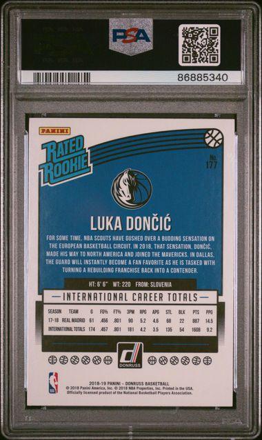 Luka Doncic 2018 Donruss RR #177 RC (PSA 10) at PristineAuction.com Luka Doncic 2018 Donruss RR #177 RC (PSA 10) at PristineAuction.com