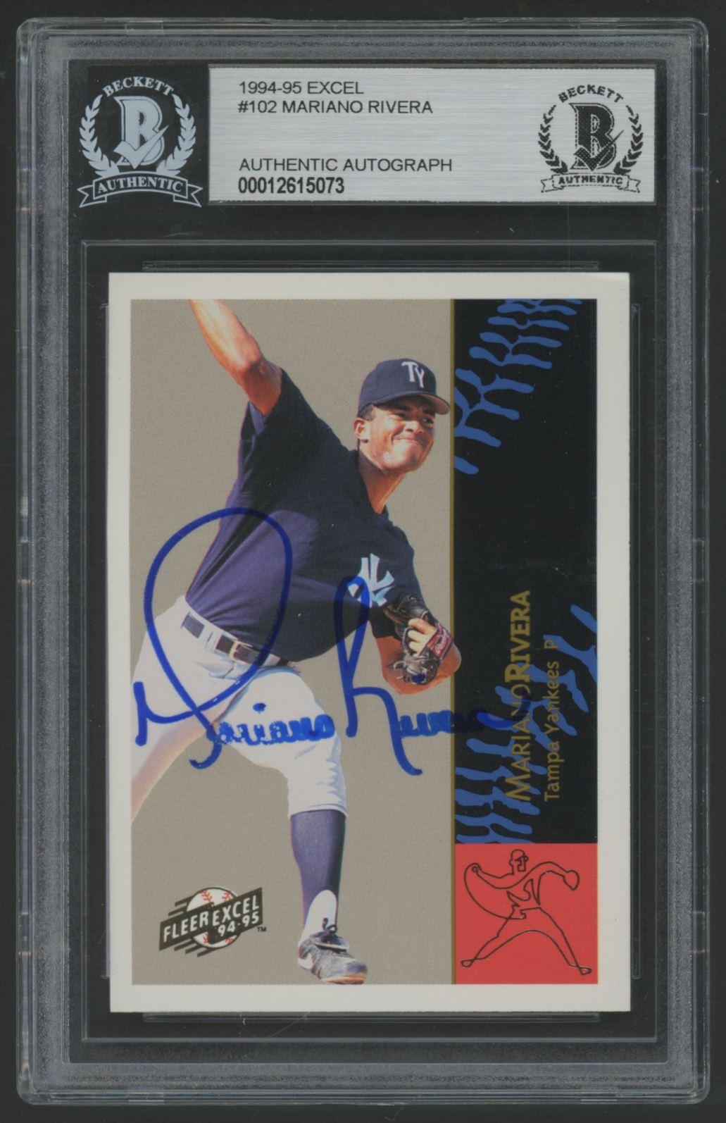 Mariano Rivera Signed 1994-95 Excel #102 RC (BGS) at PristineAuction.com Mariano Rivera Signed 1994-95 Excel #102 RC (BGS) at PristineAuction.com