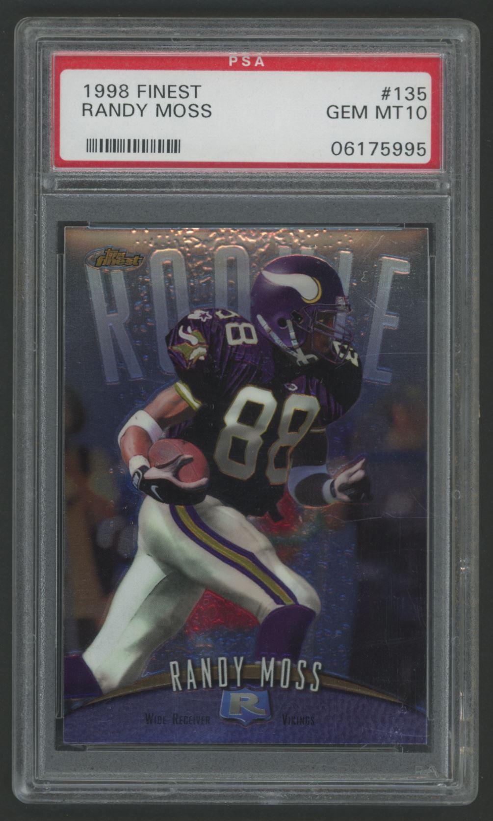Randy Moss 1998 Finest #135 RC (PSA 10) at PristineAuction.com Randy Moss 1998 Finest #135 RC (PSA 10) at PristineAuction.com