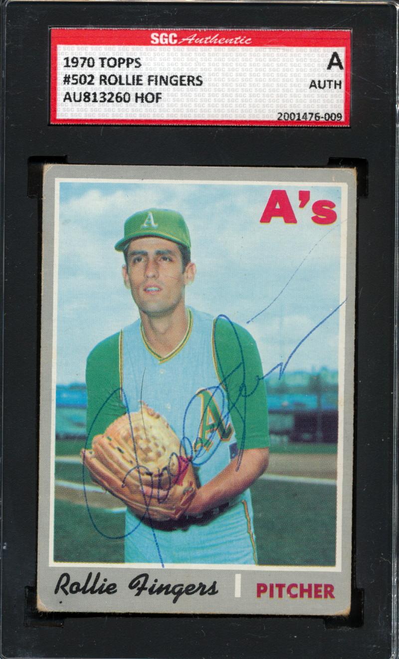 Rollie Fingers Signed 1970 Topps #502 (SGC) at PristineAuction.com Rollie Fingers Signed 1970 Topps #502 (SGC) at PristineAuction.com