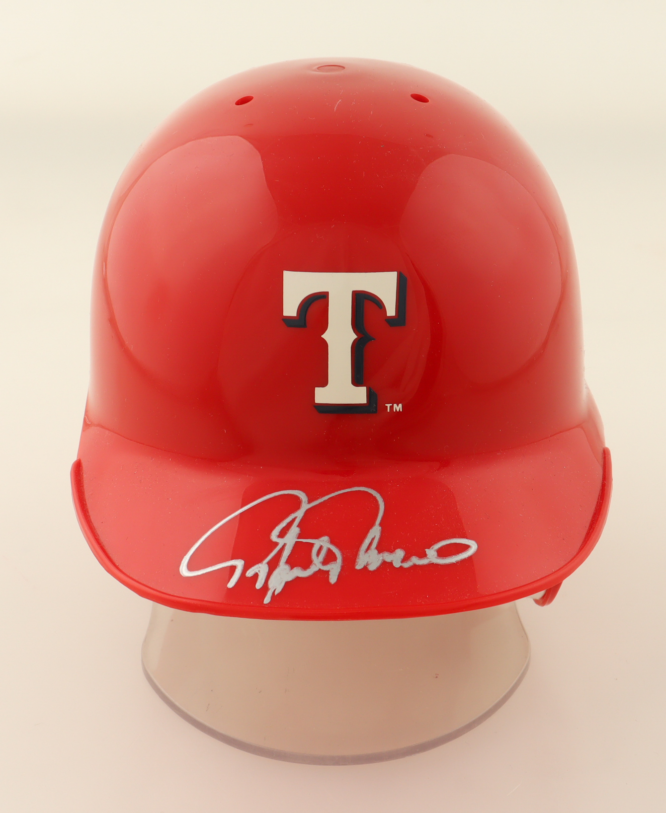 Rafael Palmeiro Signed Rangers Mini Helmet (Topps) at PristineAuction.com Rafael Palmeiro Signed Rangers Mini Helmet (Topps) at PristineAuction.com