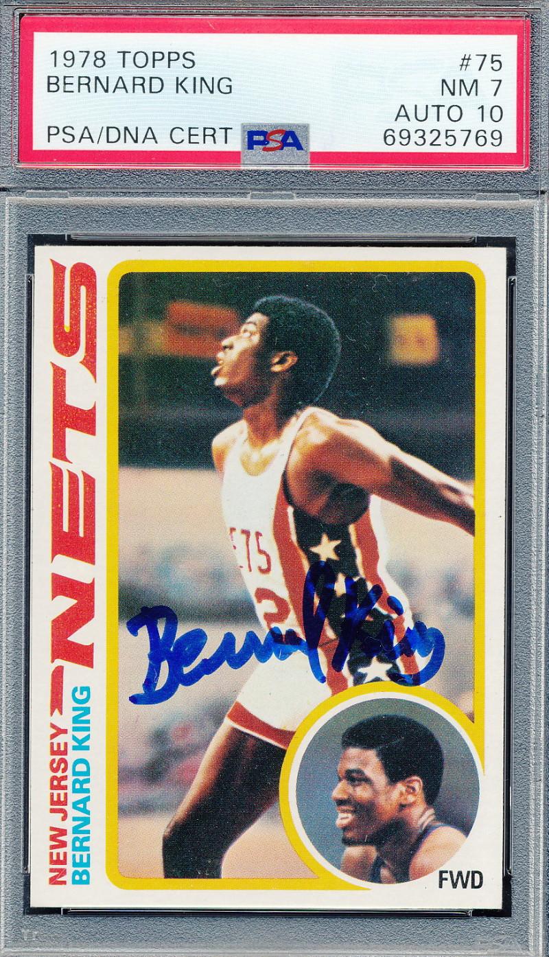 Bernard King Signed 1978-79 Topps #75 RC (PSA 7 | Autograph Graded 10) at PristineAuction.com Bernard King Signed 1978-79 Topps #75 RC (PSA 7 | Autograph Graded 10) at PristineAuction.com